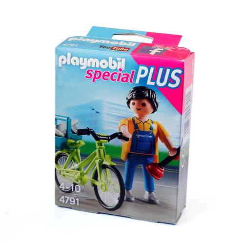 Playmobil 4791 Fontanero con bicicleta ¡Special plus!