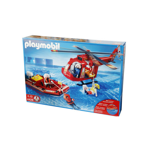 Playmobil 4428 Helicóptero y lancha de salvamento marítimo ¡City action!
