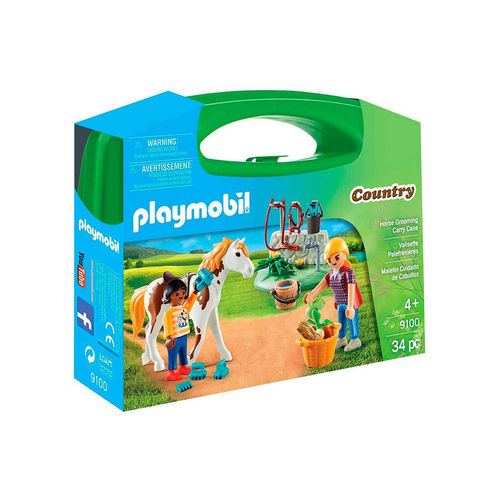 Playmobil 9100 Maletín Cuidado de Caballos Playmobil ¡Nuevo!