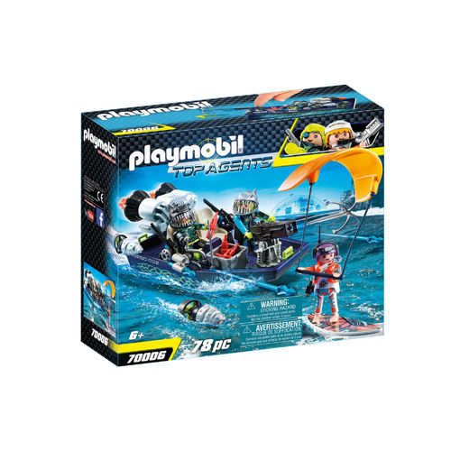 Playmobil 70006 Bote con harpón del equipo S.H.A.R.K. ¡Top Agents!