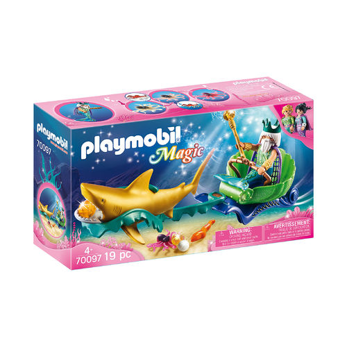 Playmobil 70097 Rey de los mares con tiburón ¡Magic!