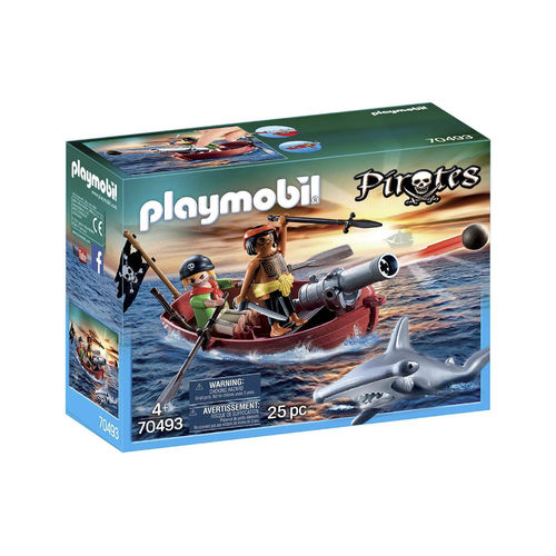 Playmobil 70493 Barca pirata y tiburón martillo ¡Pirates!