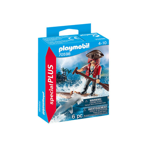 Playmobil 70598 Chico pirata con tiburón martillo ¡Pirates!