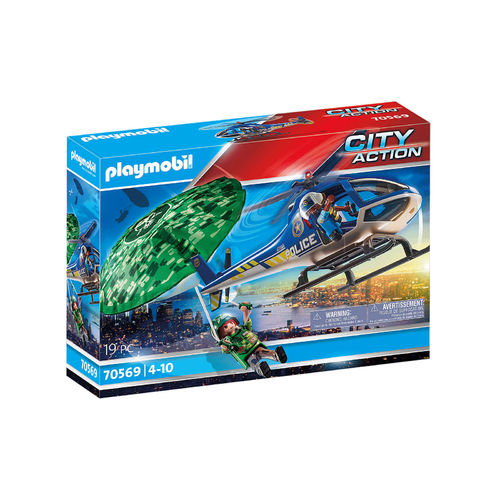 Playmobil 70569 Helicóptero de Policia: persecución en paracaídas ¡City action!