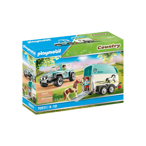 Playmobil 70511 Jeep con remolque para Pony ¡Country!