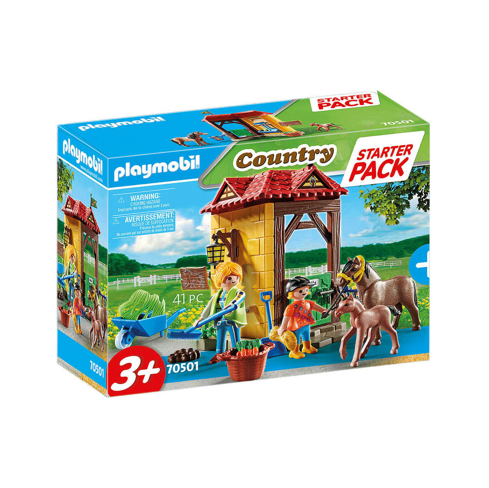 Playmobil Granja Caballo Pack Starter Chicos Chicas Niños Juguetes 70501 