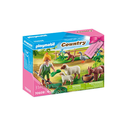 Playmobil 70608 Granjera con animales ¡Country!