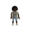 Playmobil Chica con camisa a rayas y pelo afro ¡Mercadillo!