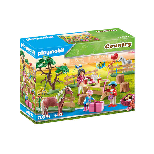 Playmobil 70997 Fiesta de Cumpleaños en la Granja de Poni ¡Country!