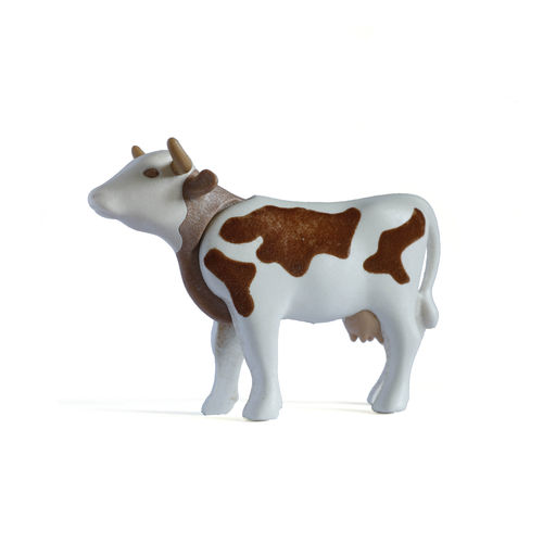 Playmobil Vaca blanca y marrón suave ¡Mercadillo!