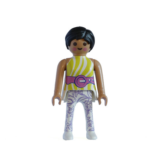 Playmobil Chica Pop de blanco con cinturón rosa ¡Mercadillo!
