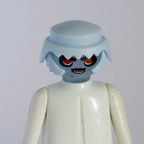 Playmobil Cabeza fantasma azul con patillas y pelo ¡Despiece!