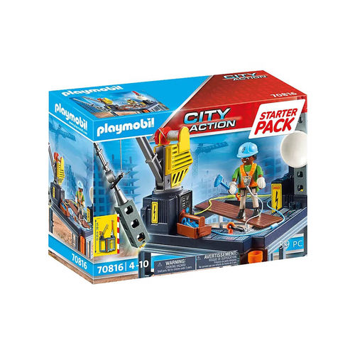 Playmobil 70816 Construcción con grúa ¡Starter Pack!