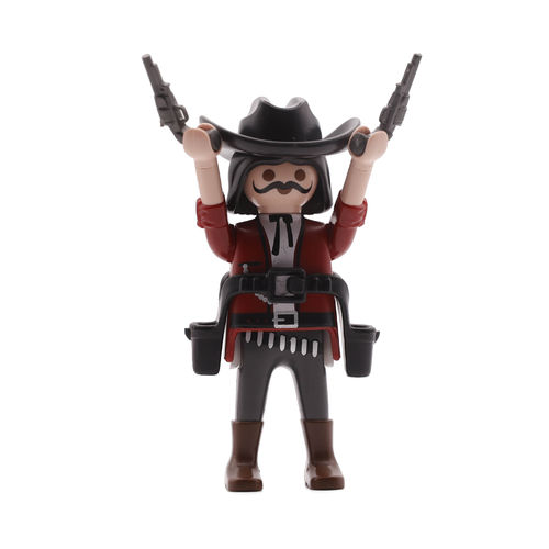 Playmobil Cowboy rojo negro dos pistolas ¡Mercadillo!