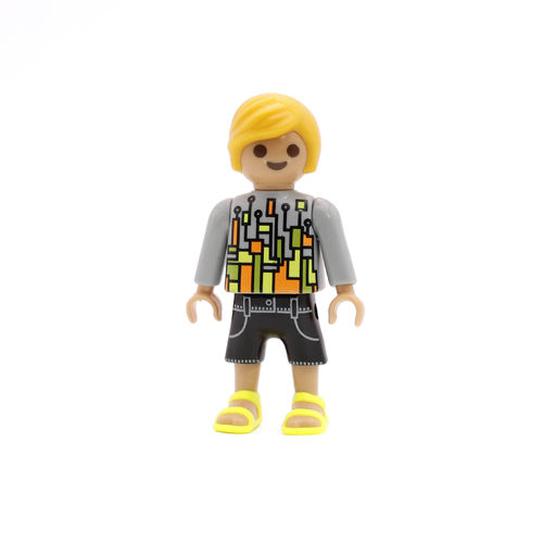 Playmobil Niño rubio con sandalias amarillas ¡Mercadillo!