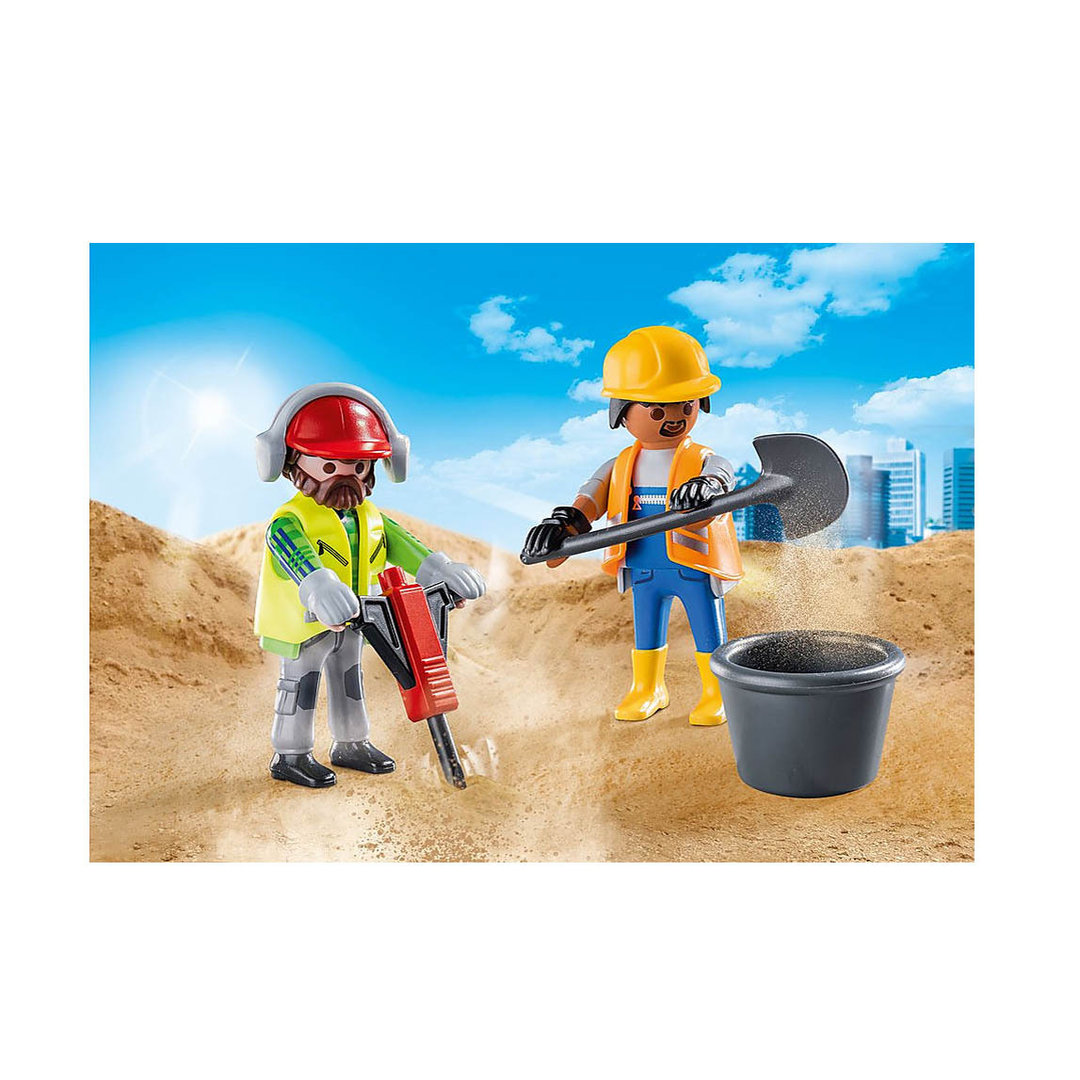 Playmobil 70272 DuoPack Obreros con martillo neumático ¡City life! | clickclack.es