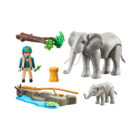 Playmobil 70324 Elefante con cría y cuidador ¡Zoo! | clickclack.es