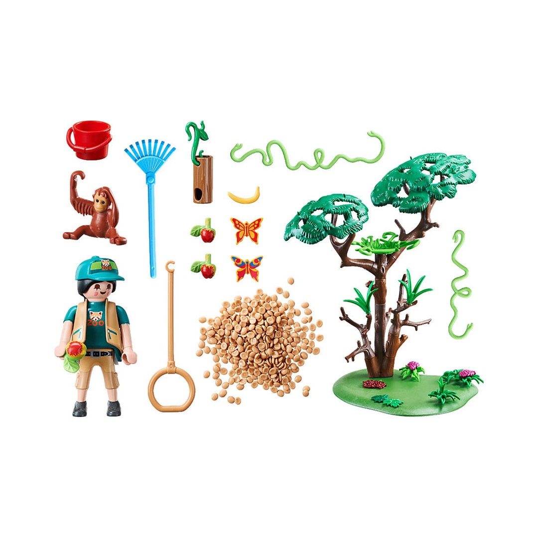 Playmobil 70345 Familia de orangutanes en el árbol ¡Zoo! | clickclack.es