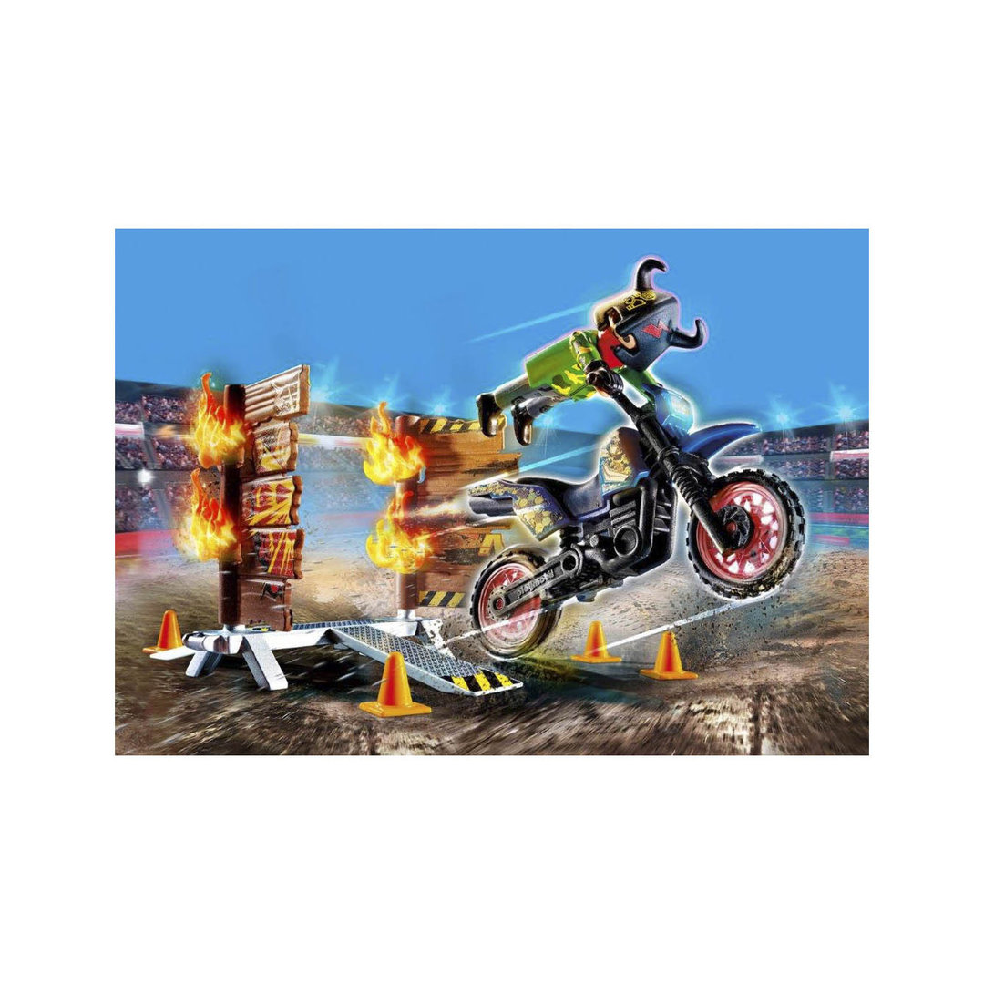 Playmobil 70553 Moto con muro de fuego ¡Descatalogado! | clickclack.es