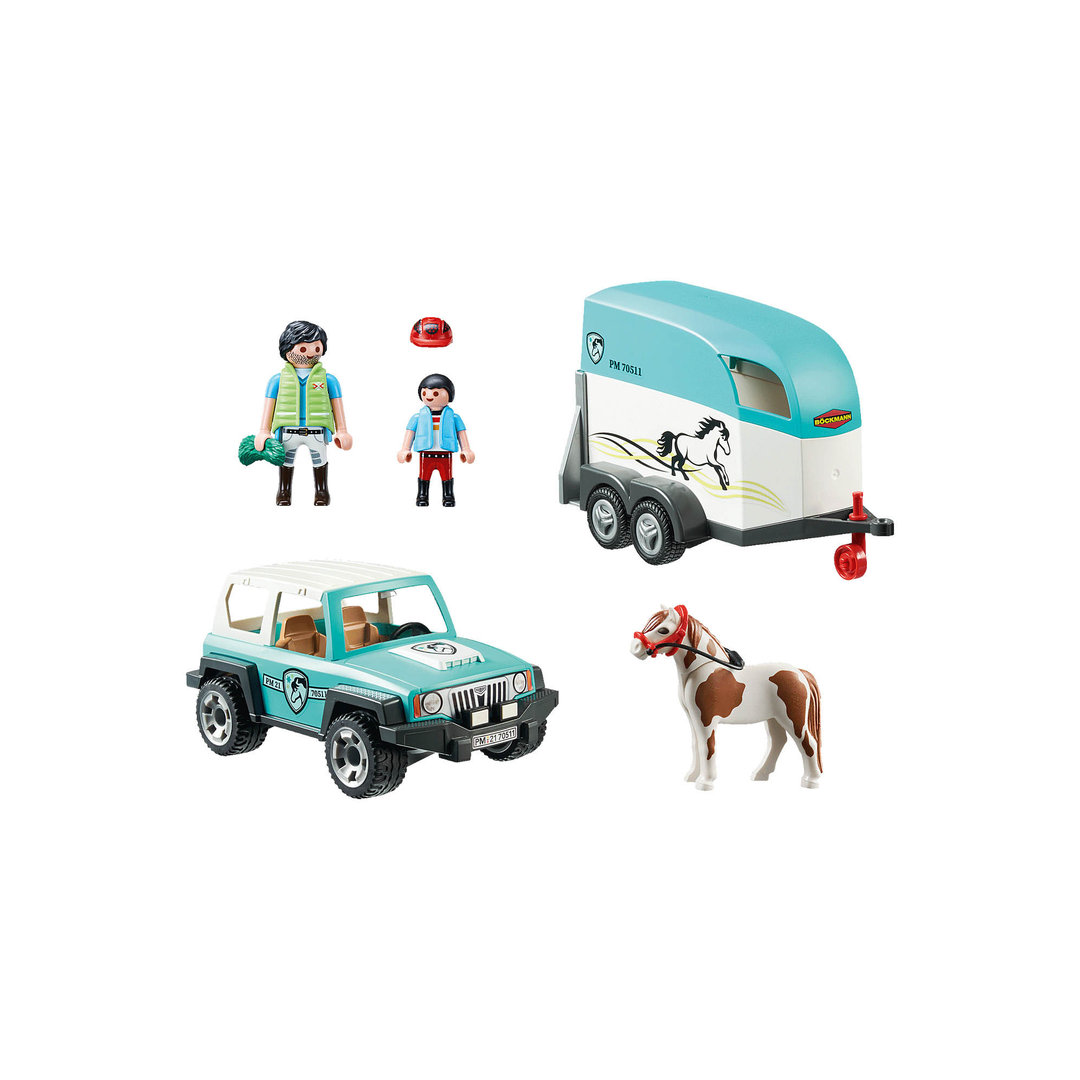 Playmobil 70511 Jeep con remolque para Pony ¡Country! | clickclack.es