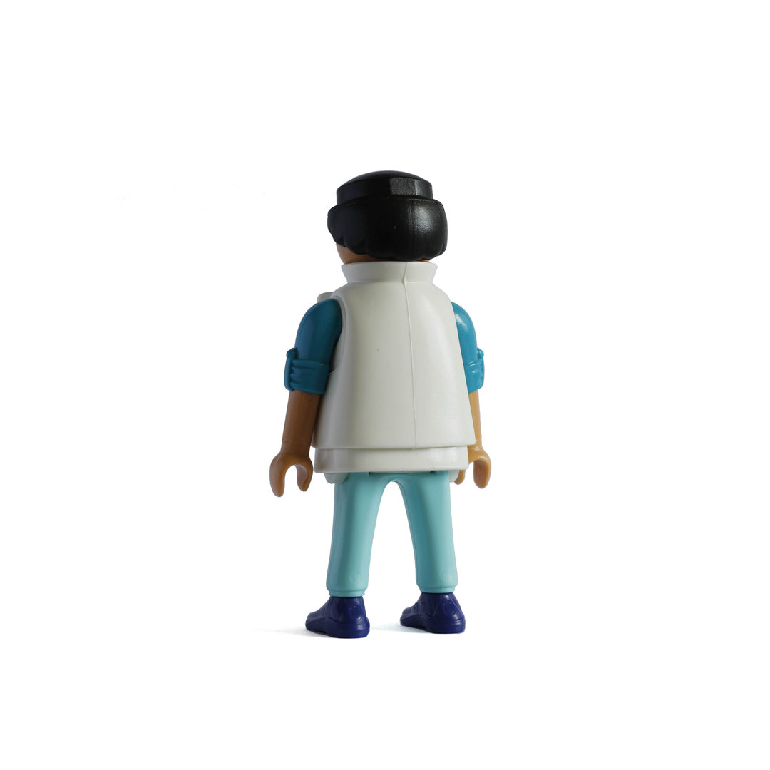 Playmobil Chico de azul con chaleco ¡Mercadillo! | clickclack.es