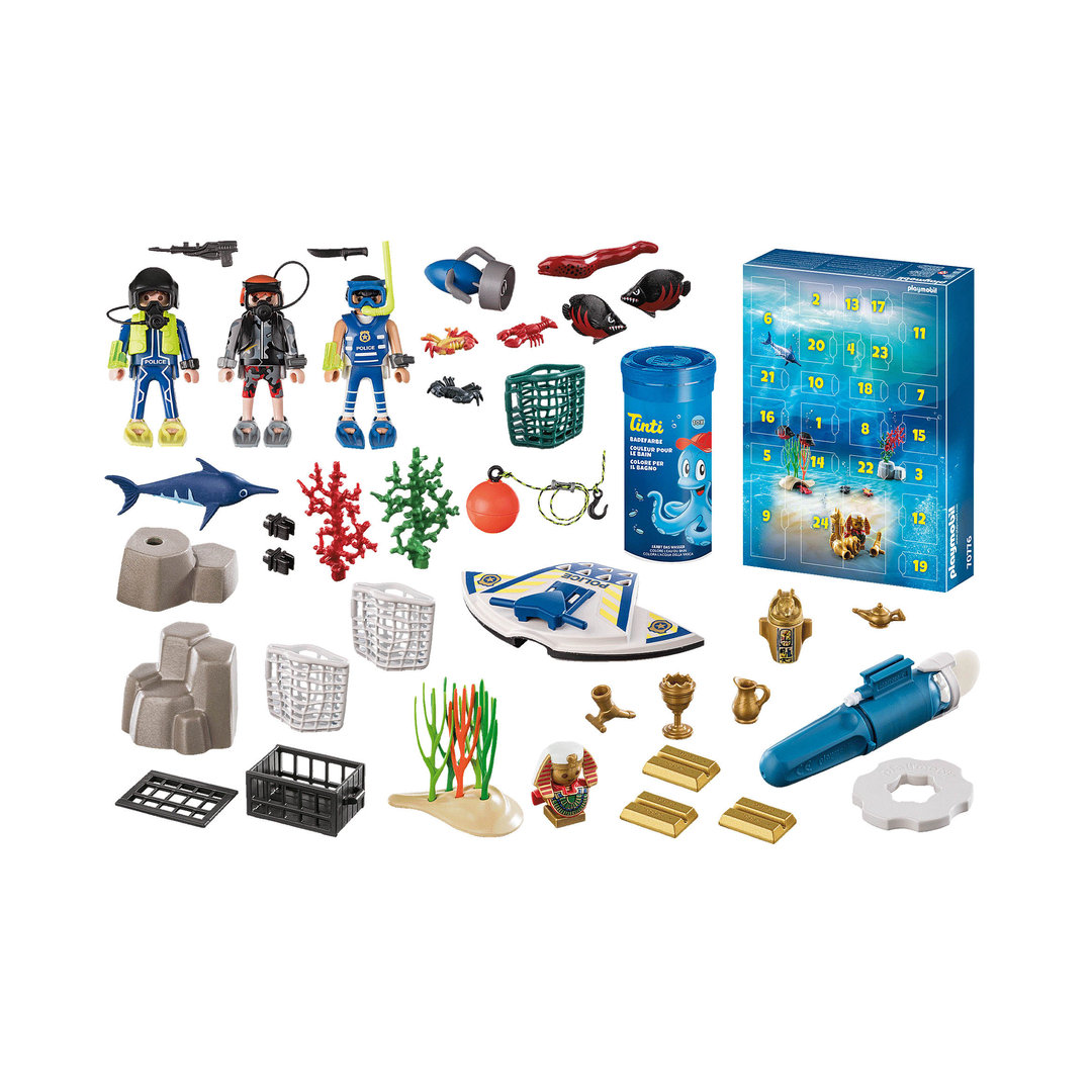 Playmobil 70776 Calendario de Adviento Misión policial de buceo ¡Novelmore! | clickclack.es