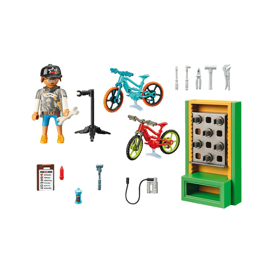 Playmobil 70674 Set de regalo Taller de E-Bicicletas ¡City! | clickclack.es