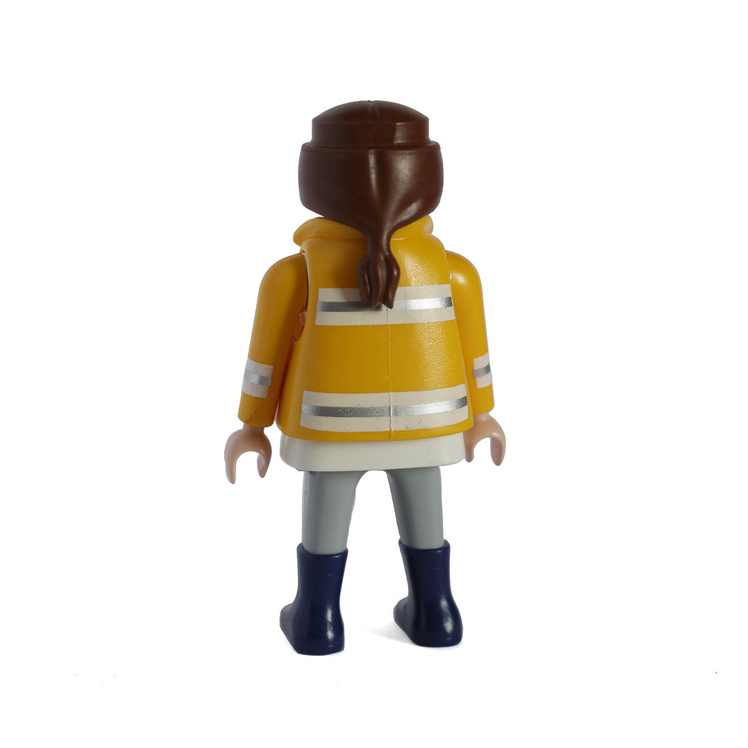 Playmobil Chica operaria chaleco amarillo ¡Mercadillo! | clickclack.es