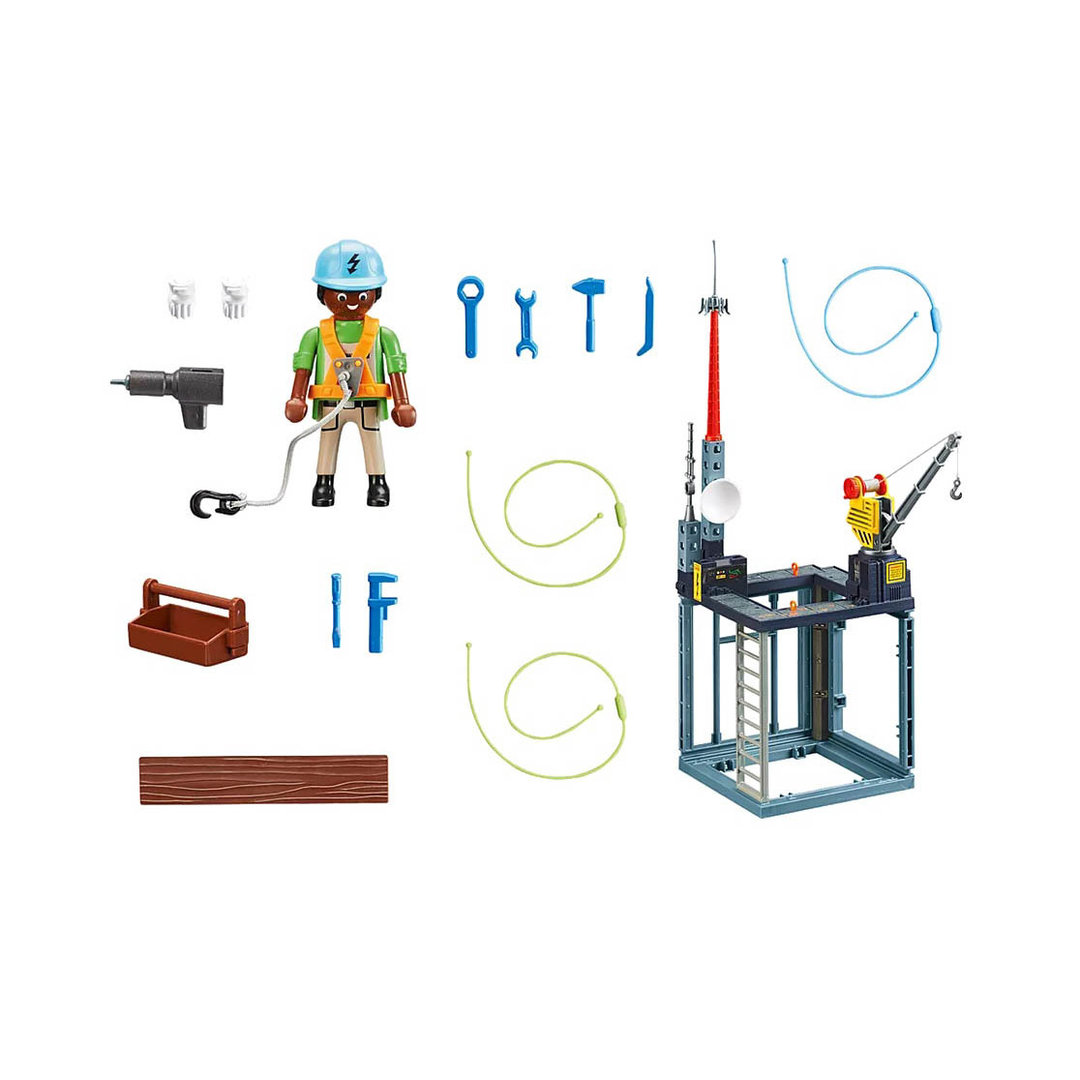 Playmobil 70816 Construcción con grúa ¡Starter Pack! | clickclack.es