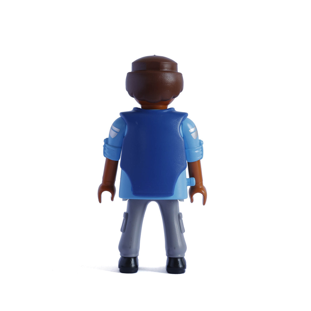 Playmobil Guardía de seguridad azul ¡Mercadillo! | clickclack.es