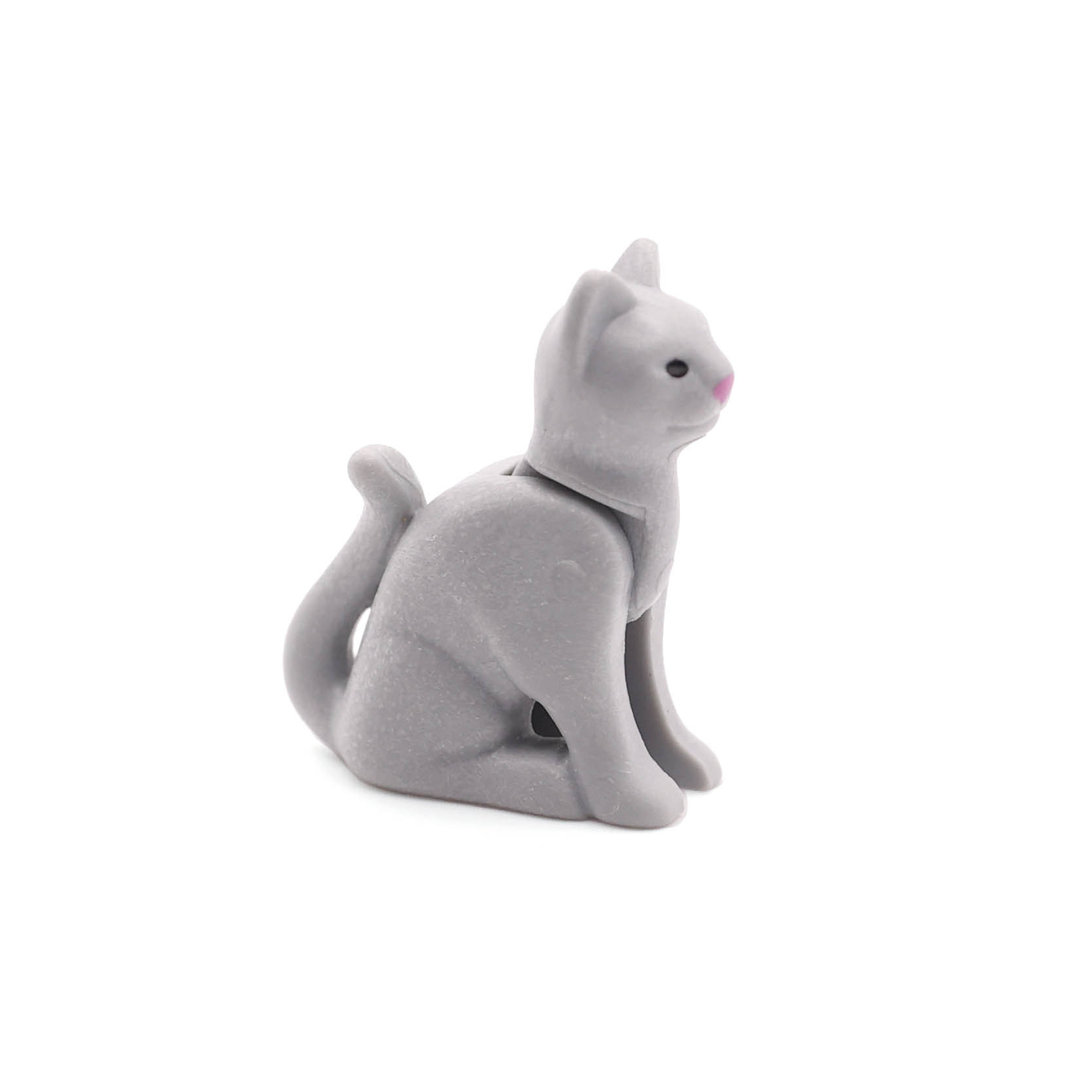 Playmobil Gato gris sentado ¡Mercadillo! | clickclack.es