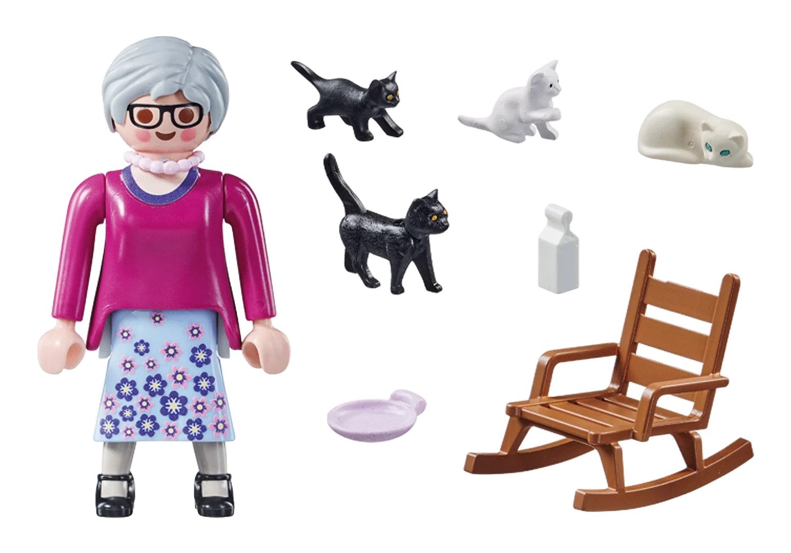 Playmobil 71172 Abuela con gatos ¡Special Plus! | clickclack.es