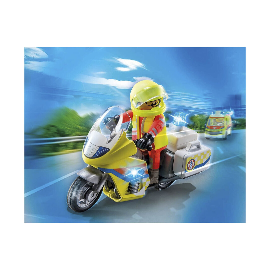 Playmobil 71205 Moto de Emergencias con luz Intermitente ¡City Life! | clickclack.es