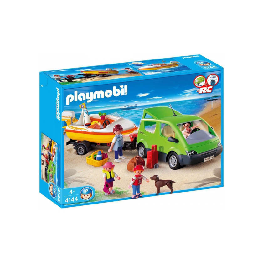 Playmobil 4144 Coche familiar con lancha ¡Oferta! | clickclack.es