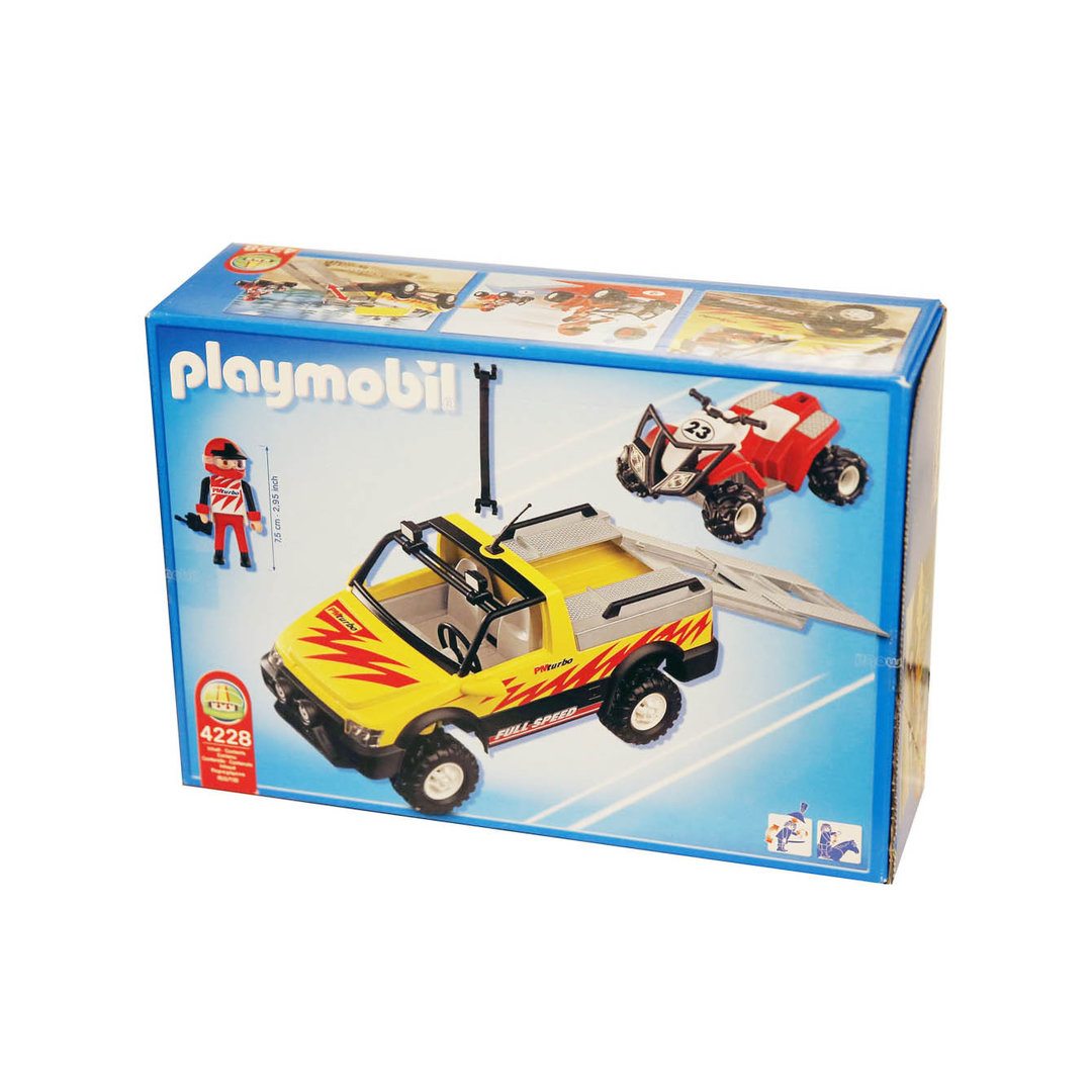 Playmobil 4228 Pick-Up con quad de carreras ¡Descatalogado! | clickclack.es