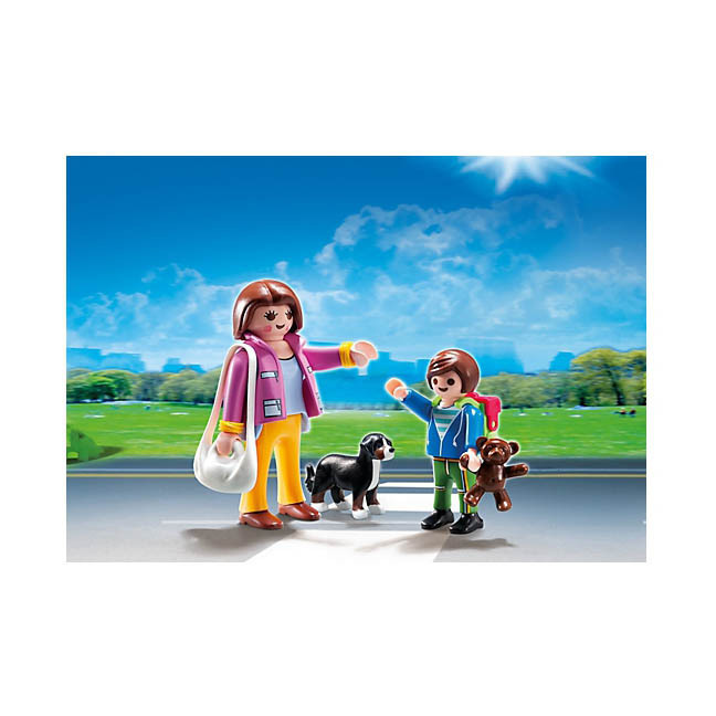 Playmobil 5513 Duo Pack Madre con niño escolar ¡City life! | clickclack.es