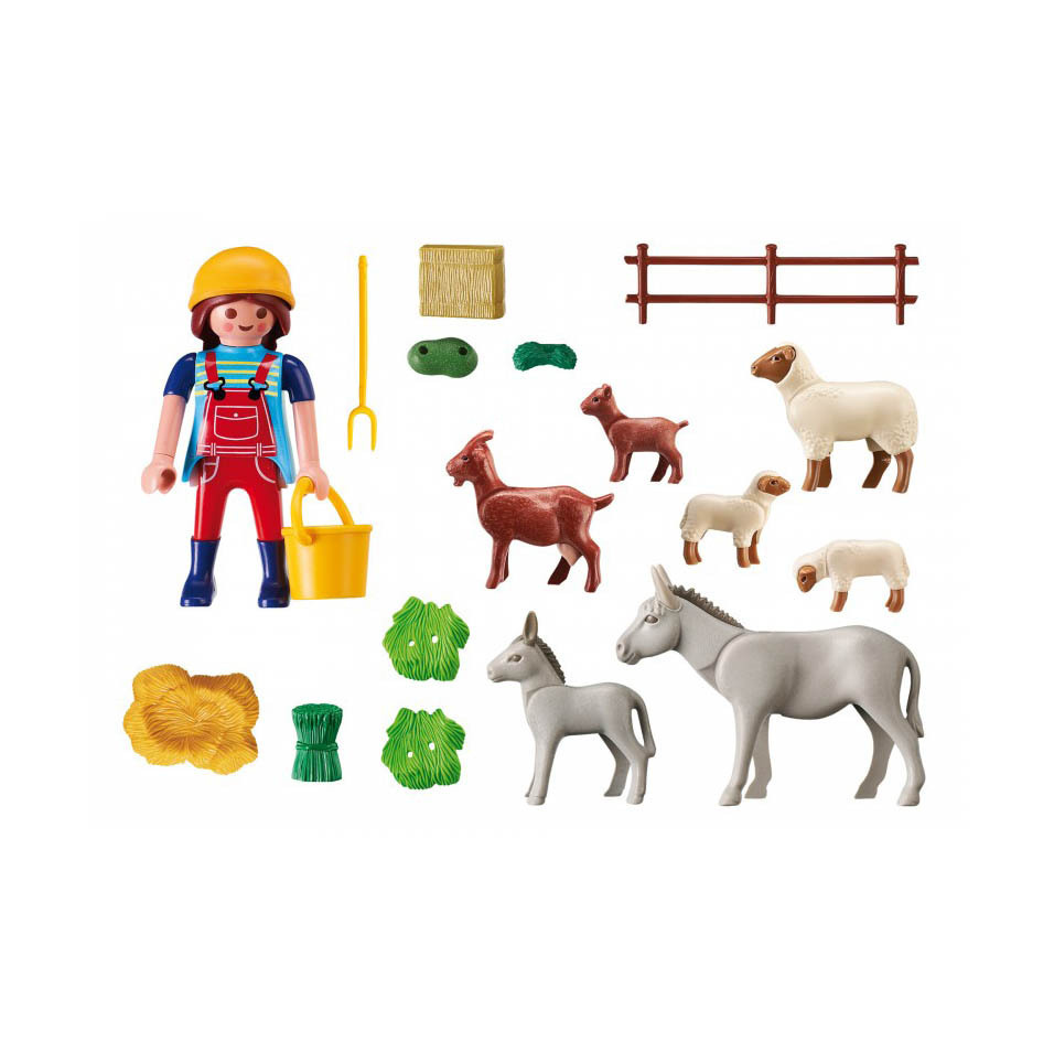 Playmobil 6133 Granjera con animales ¡Country! | clickclack.es