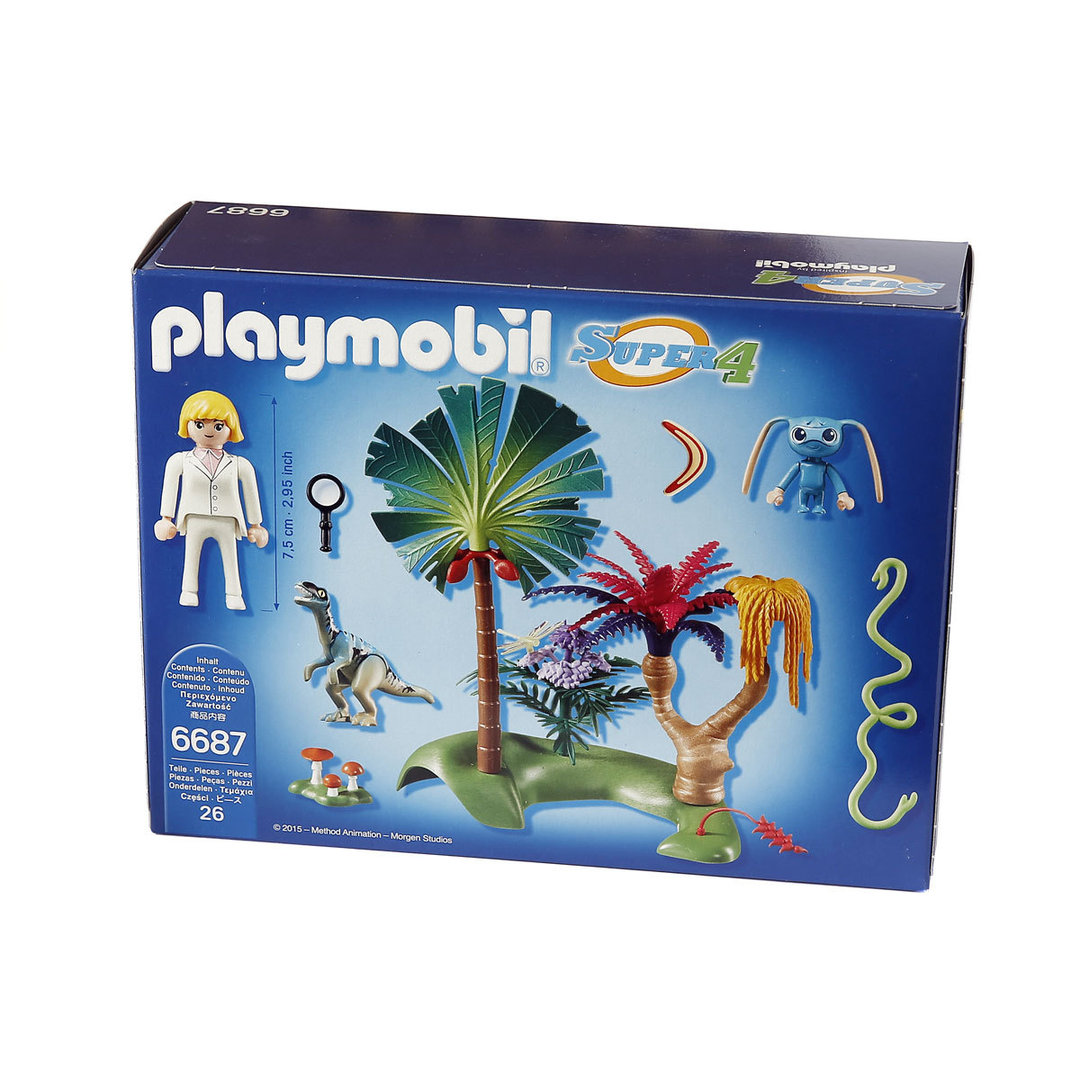 Playmobil 6687 "Super 4" Isla perdida con alien y raptor ¡Super 4! | clickclack.es