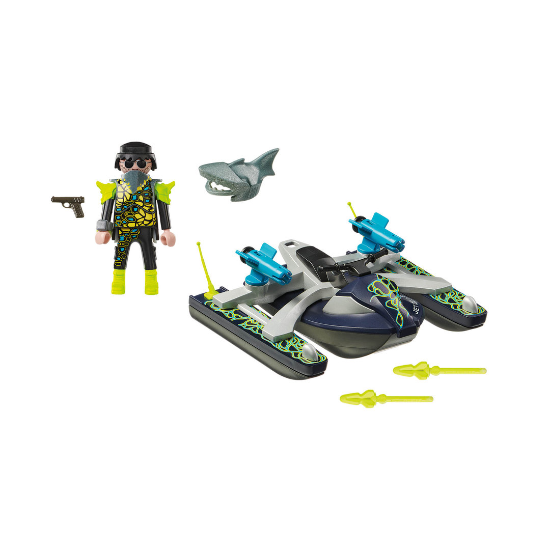 Playmobil 70007 Moto de agua del equipo S.H.A.R.K. ¡Top Agents! | clickclack.es