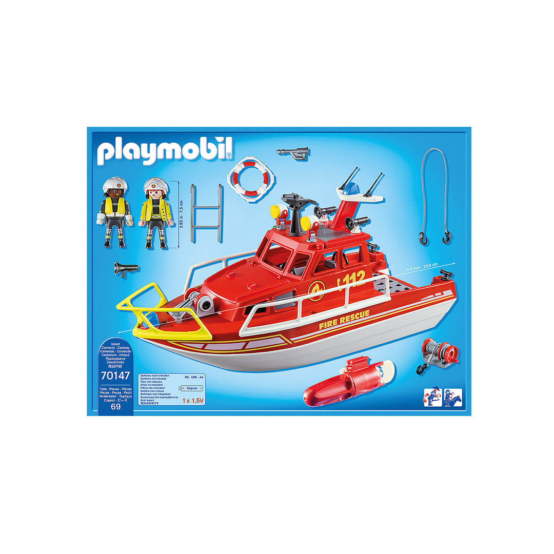 Playmobil 70147 Barco extinción de incendios ¡City Action! | clickclack.es