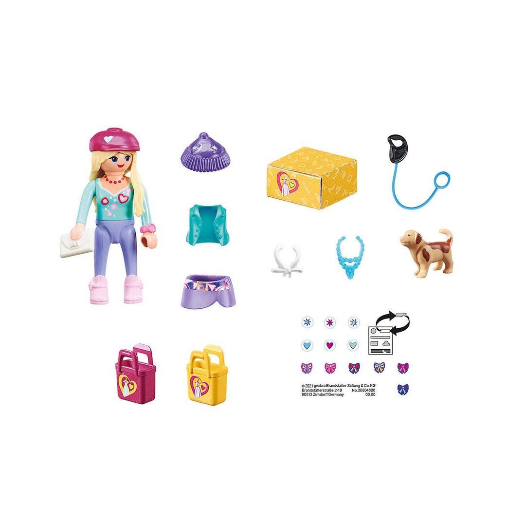 Playmobil 70595 Chica Fashion con Perro ¡City Life! | clickclack.es