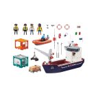 Playmobil 70769 Gran Portacontenedor con Barco Aduanero ¡City Action! | clickclack.es