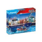 Playmobil 70769 Gran Portacontenedor con Barco Aduanero ¡City Action! | clickclack.es