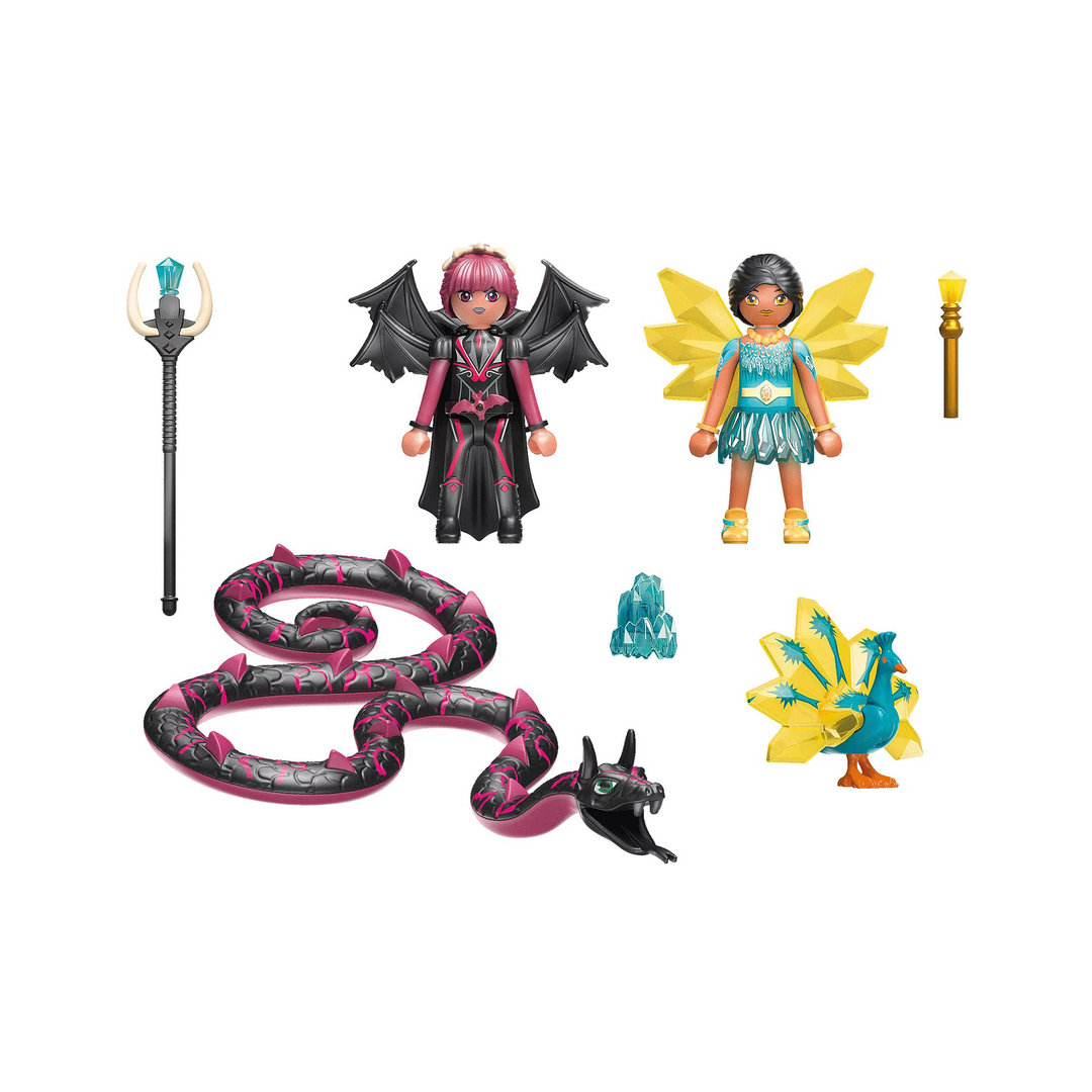 Playmobil 70803 Crystal Fairy y Bat Fairy con animales del alma ¡Ayuma! | clickclack.es