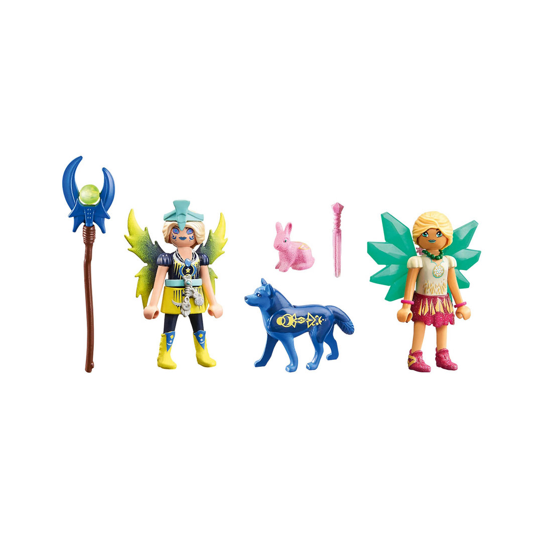 Playmobil 71236 Crystal y Moon Fairy con animales del alma ¡Ayuma! | clickclack.es