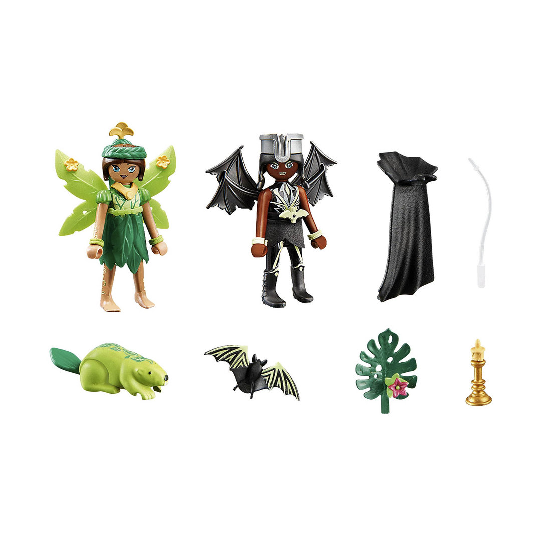 Playmobil 71350 Forest Fairy & Bat Fairy con animales del alma ¡Ayuma! | clickclack.es