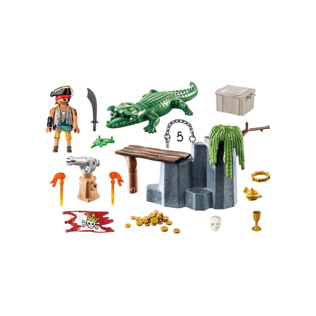 Playmobil 71473 Pirata con caimán ¡Pirates! | clickclack.es