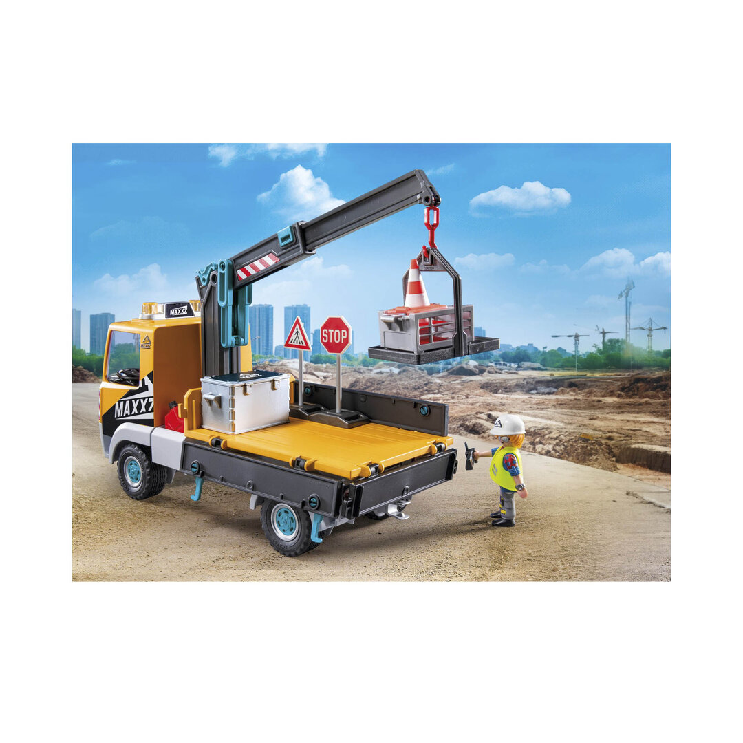 Playmobil 71750 Camión de construcción con grúa ¡Action Heroes! | clickclack.es