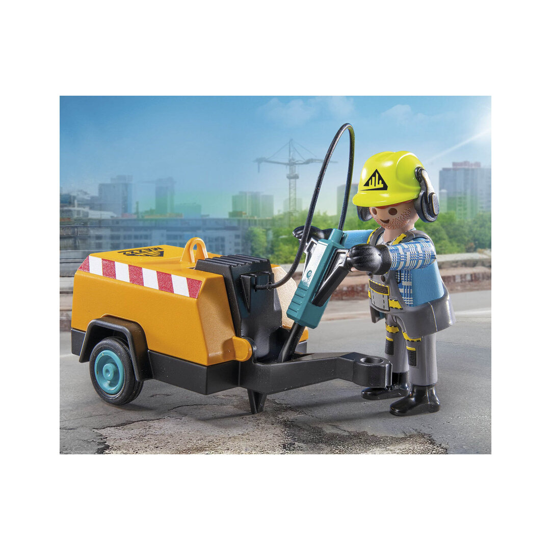 Playmobil 71752 Obrero con martillo hidráulico ¡Construct! | clickclack.es