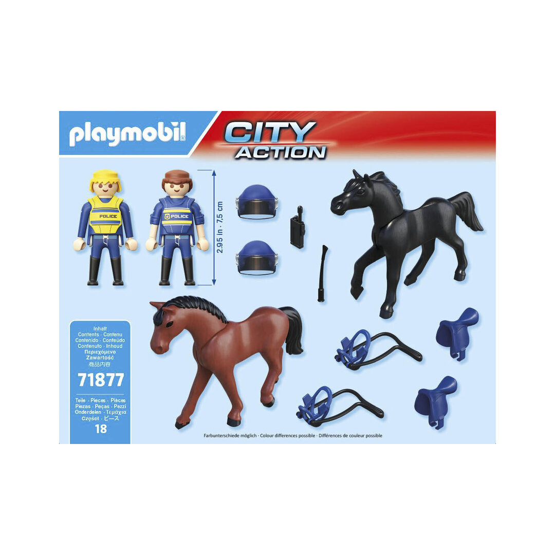 Playmobil 71877 Escuadrón policial a caballo ¡Action! | clickclack.es